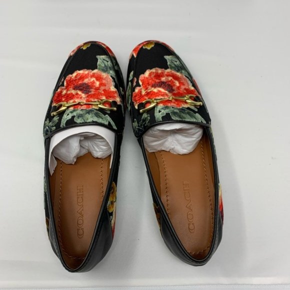 Coach Women's Haley Loafers Shoes With Floral 6.5 - Picture 4 of 6